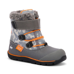 See Kai Run Gilman Winter Boot, Gray/Orange