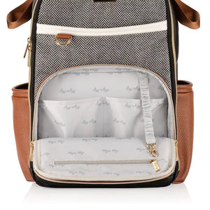 Itzy Ritzy Coffee and Cream Boss Plus Backpack Diaper Bag