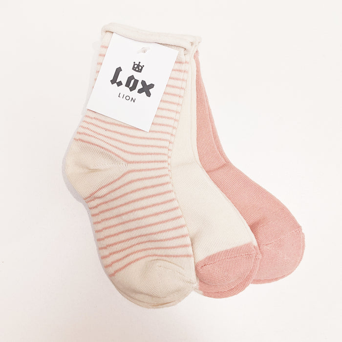 Lox Lion 3 Pack Organic Cotton Socks 1-3Y