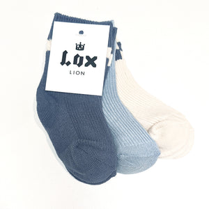 Lox Lion 3 Pack Socks 0-12M