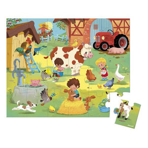 Janod - 24 pc Puzzle - A Day At The Farm
