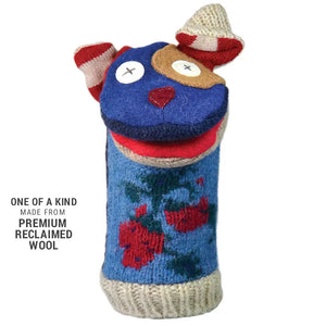 Cate and Levi Wool Puppet - Recycled Sock Puppet