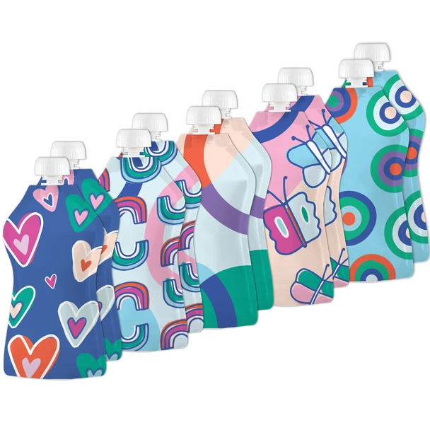 Squooshi 5oz Reusable Food Pouch 10 Pack