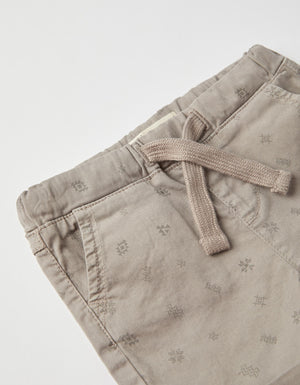 Zippy Grey Twill Shorts - Baby