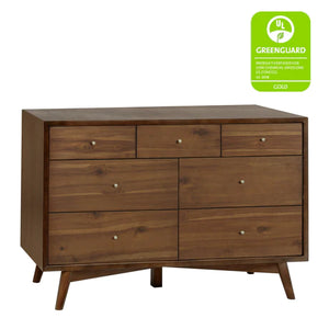 Babyletto Palma 7-Drawer Assembled Double Dresser, Natural Walnut